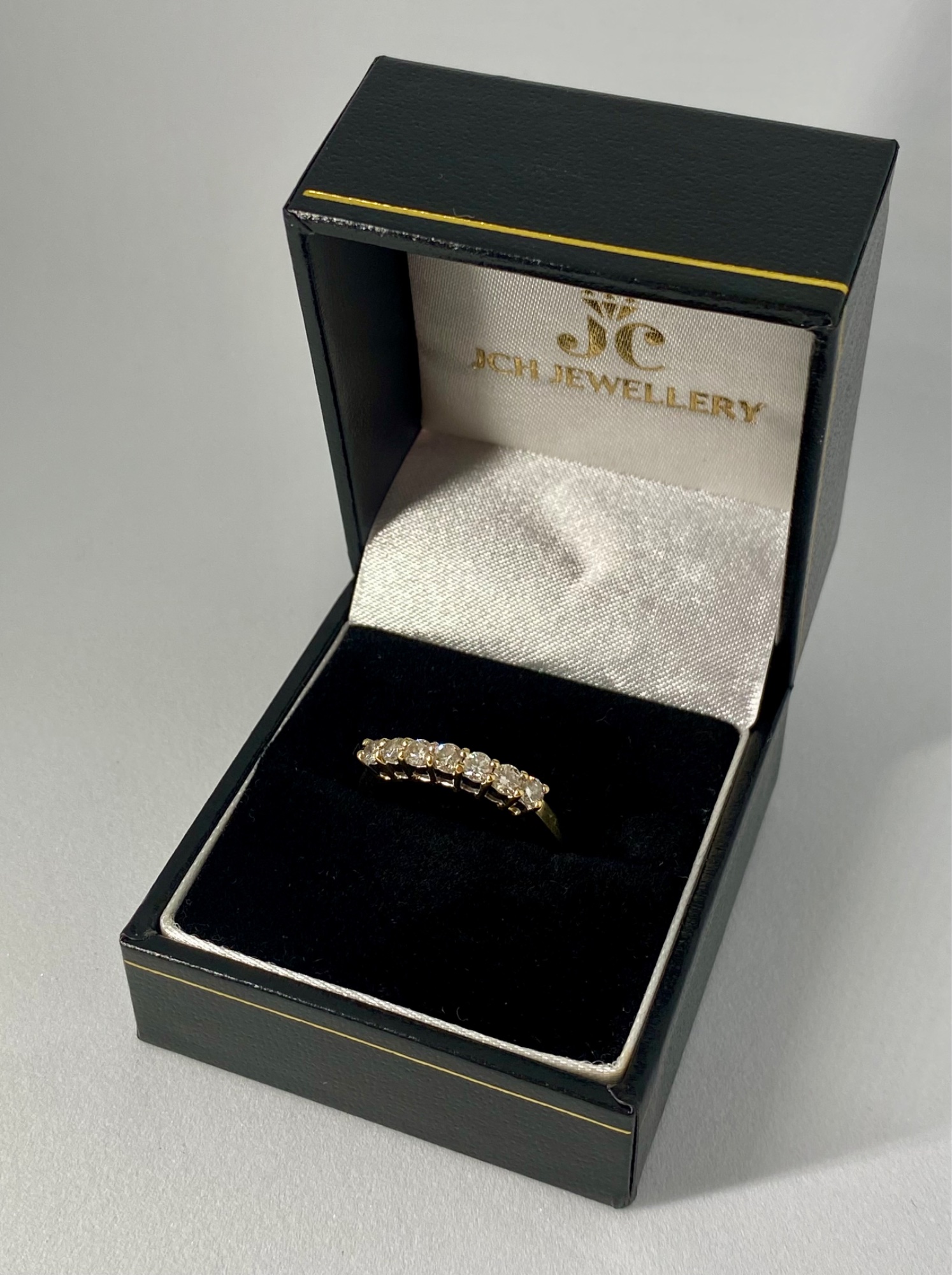 Diamond Half Eternity Ring 18ct Gold JCH jewellery view 2
