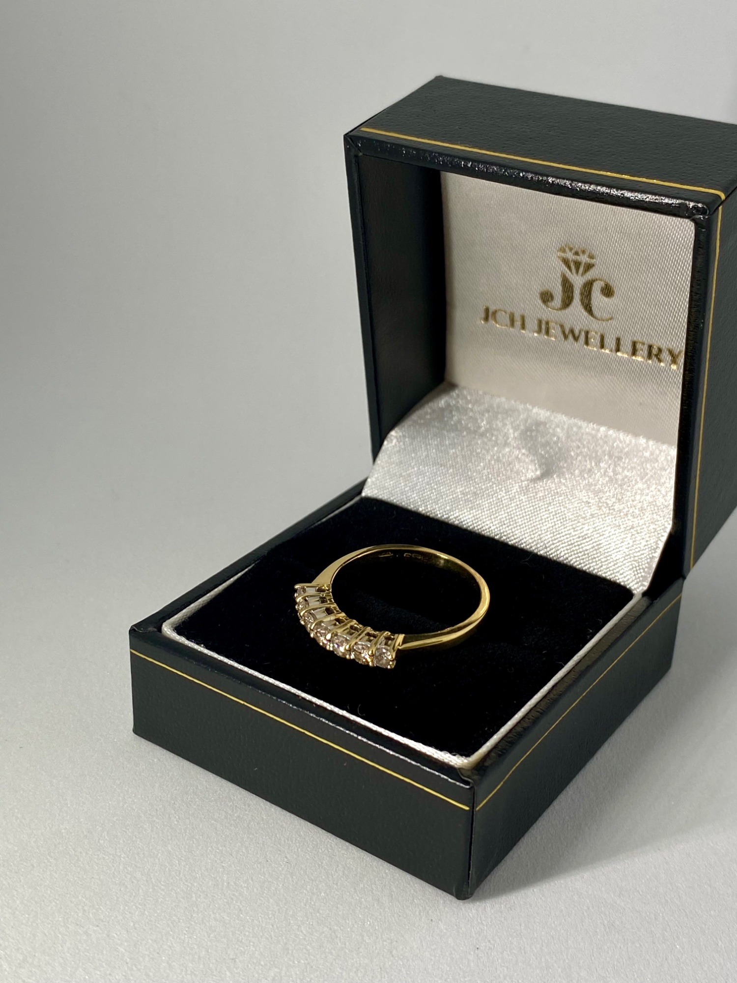 Diamond Half Eternity Ring 18ct Gold JCH jewellery view 3