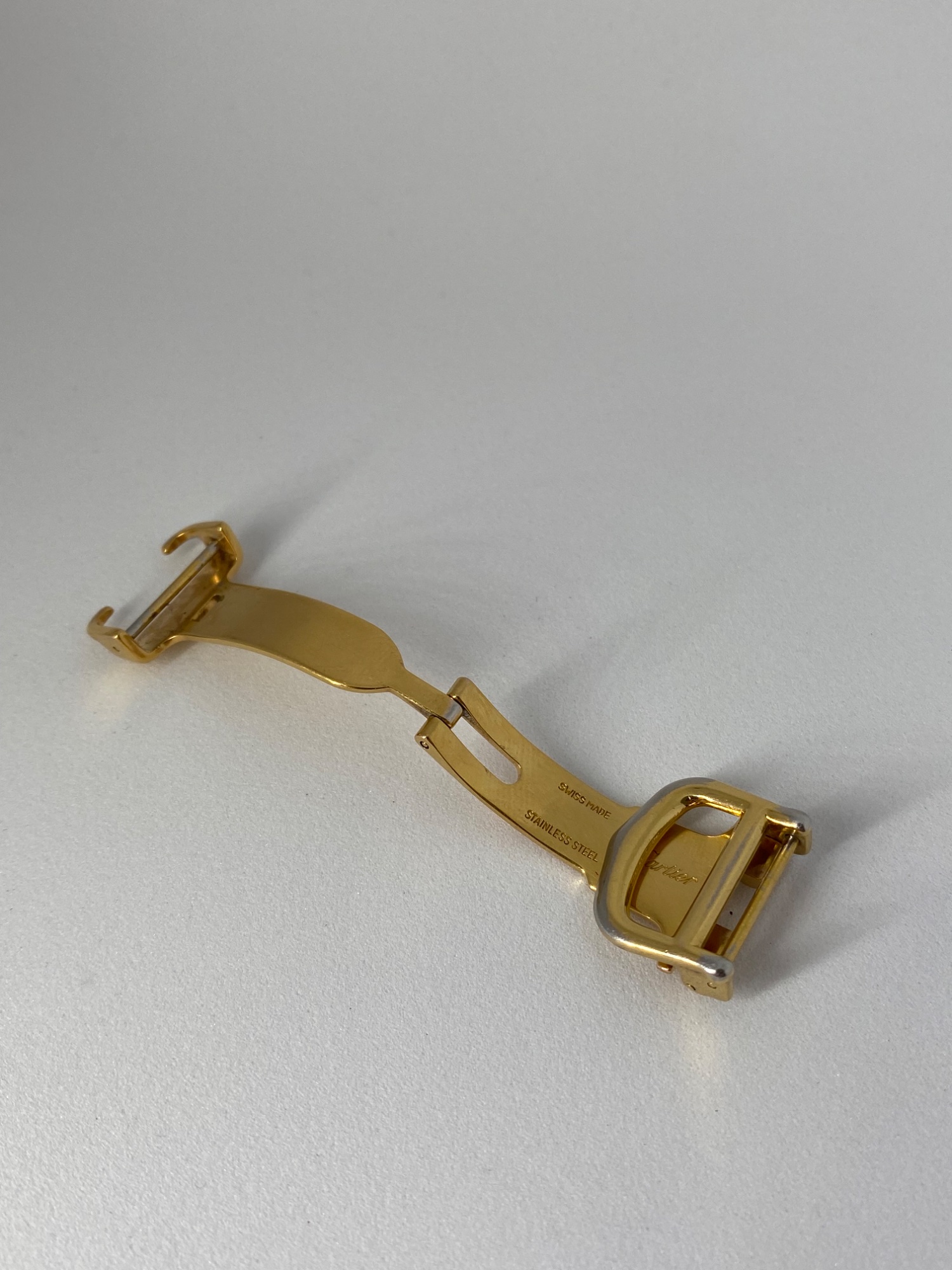 Cartier Stainless Steel 18ct Gold Plated Butterfly Deployment Clasp  view 7