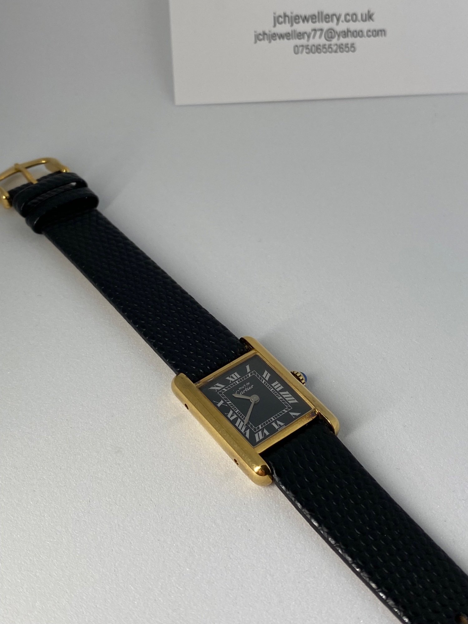 Cartier Must De Tank Wristwatch 18ct Gold Plated Silver Case Manual Winding  view 10