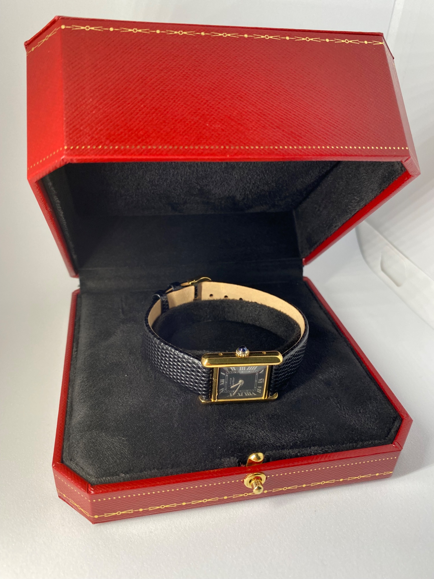 Cartier Must De Tank Wristwatch 18ct Gold Plated Silver Case Manual Winding  view 17