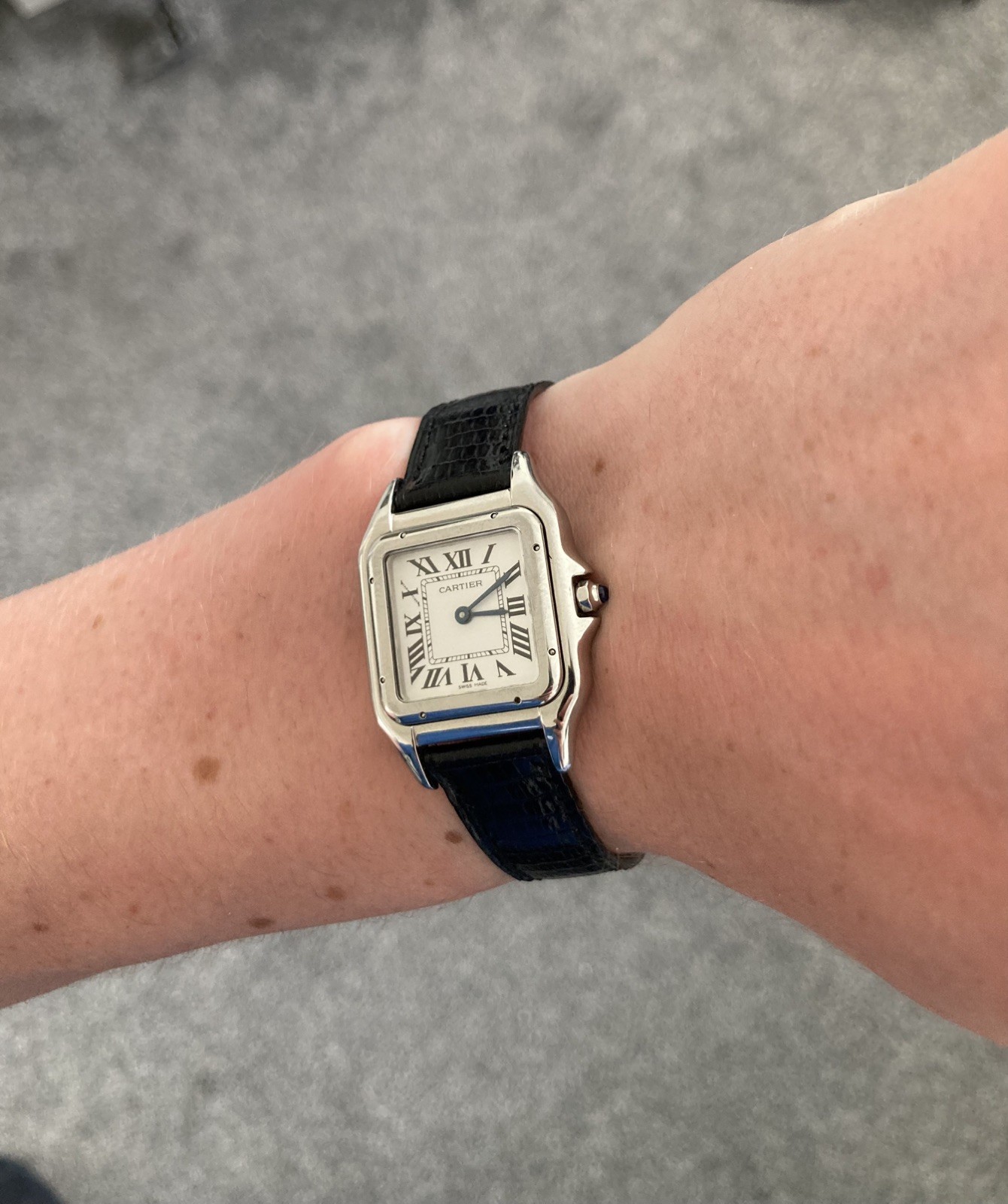 Cartier Panther Stainless Steel Roman Numeral Dial Ladies Watch view 8