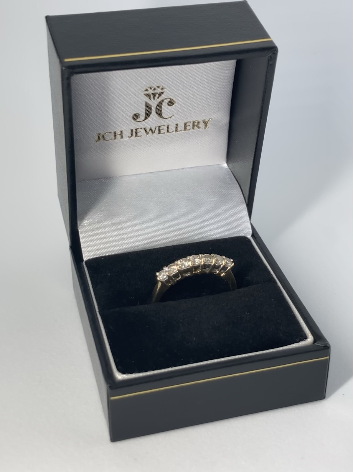 Diamond Half Eternity Ring 18ct Gold JCH jewellery view 4