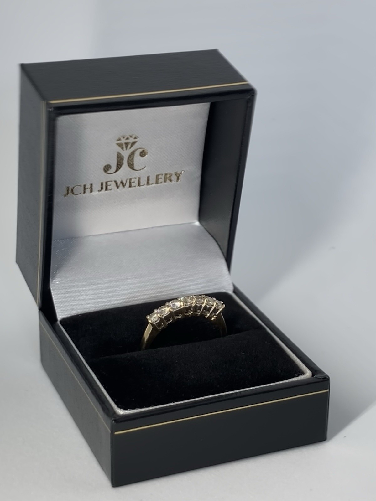 Gold Diamond Half Eternity Ring 18ct Gold JCH jewellery view 2