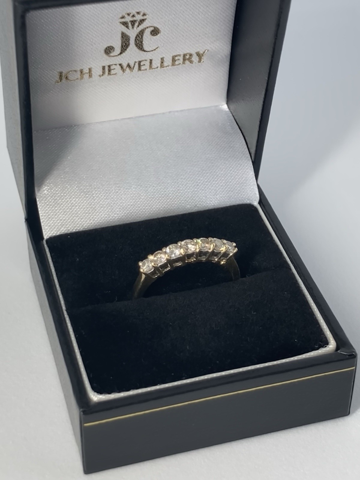 Gold Diamond Half Eternity Ring 18ct Gold JCH jewellery